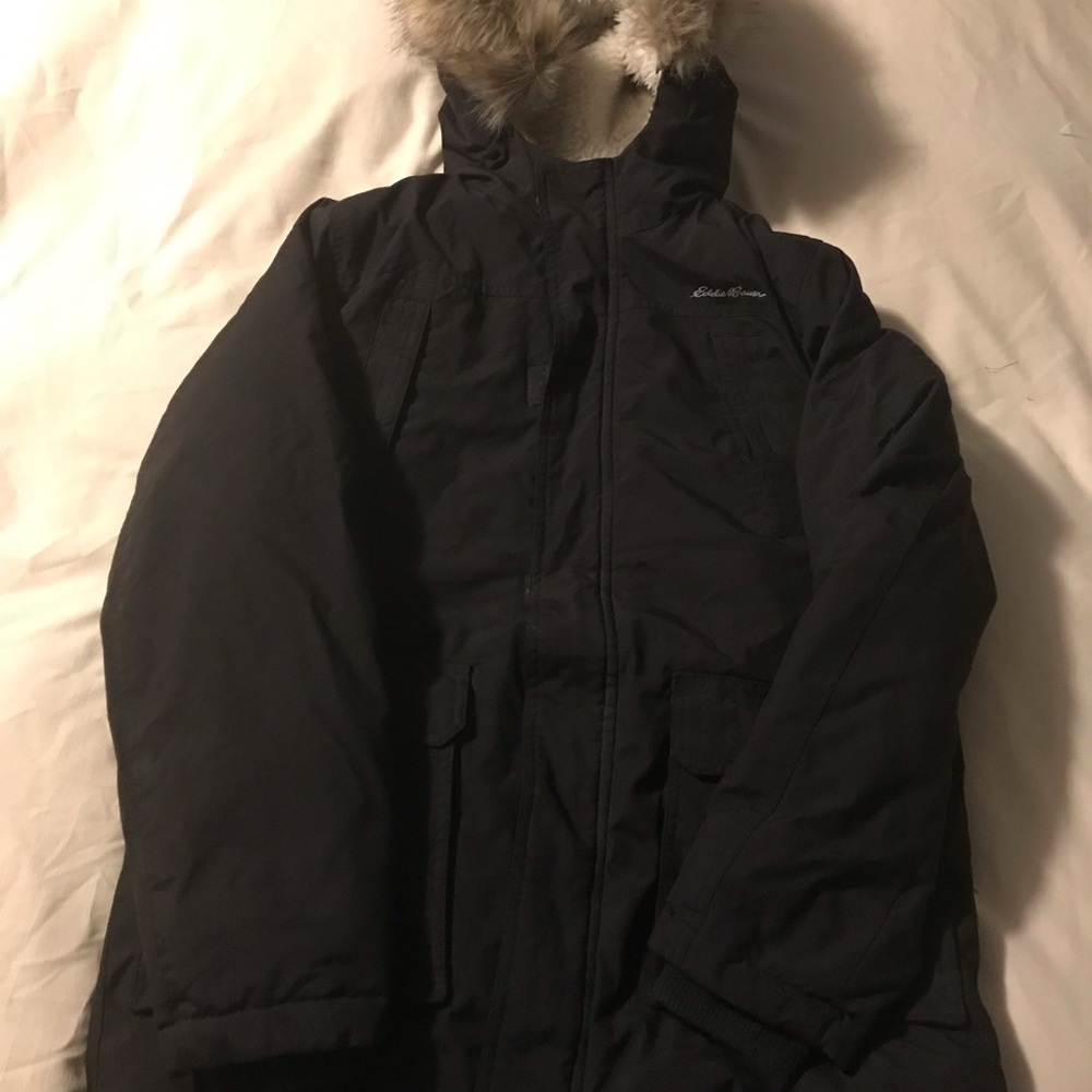 Eddie Bauer Cream Sherpa Jacket
